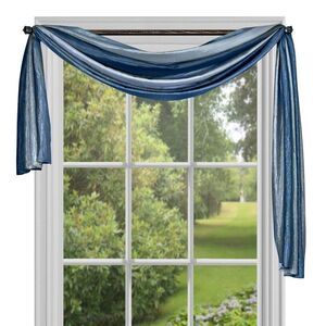 Meuse Window Curtain Scarf 50x144 - Blue